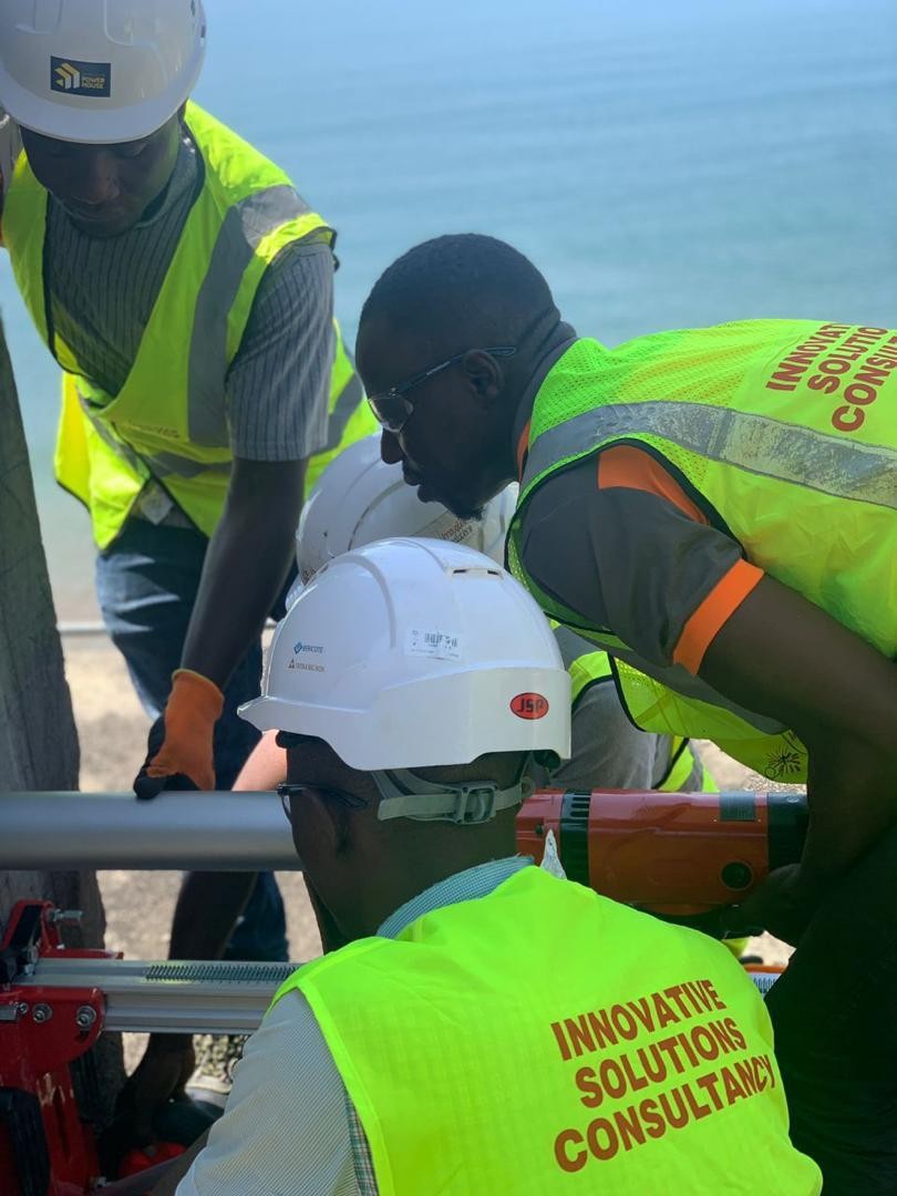 ISC engineering team conducting field operations in Sierra Leone